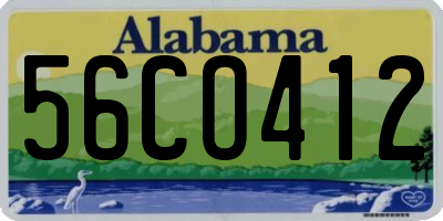 AL license plate 56CO412