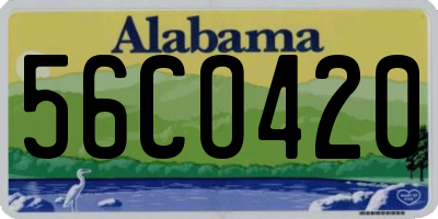 AL license plate 56CO420