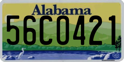 AL license plate 56CO421
