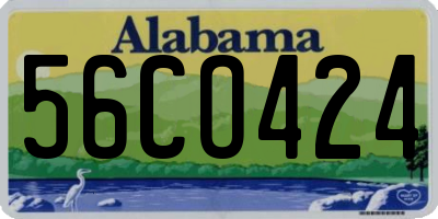 AL license plate 56CO424