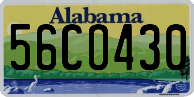 AL license plate 56CO430