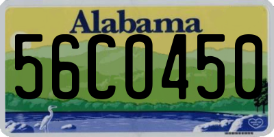 AL license plate 56CO450