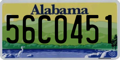 AL license plate 56CO451