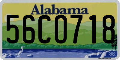 AL license plate 56CO718