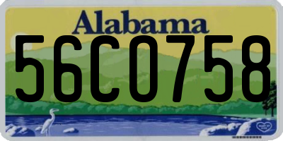 AL license plate 56CO758