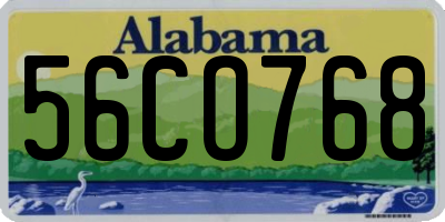 AL license plate 56CO768