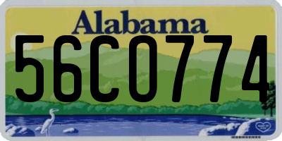 AL license plate 56CO774