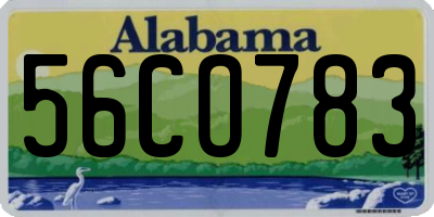 AL license plate 56CO783