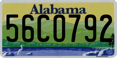 AL license plate 56CO792