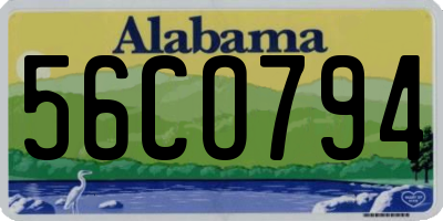 AL license plate 56CO794