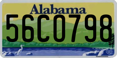 AL license plate 56CO798