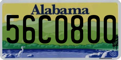 AL license plate 56CO800