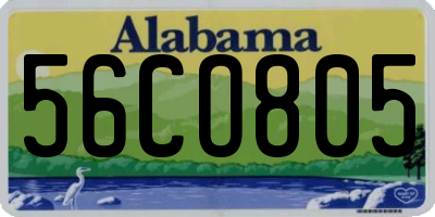 AL license plate 56CO805
