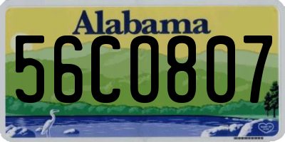 AL license plate 56CO807