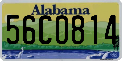 AL license plate 56CO814
