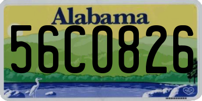 AL license plate 56CO826