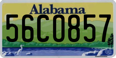 AL license plate 56CO857