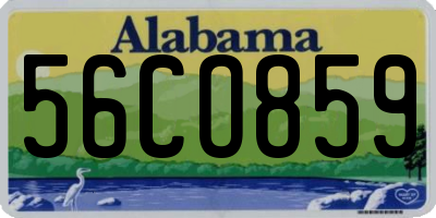 AL license plate 56CO859