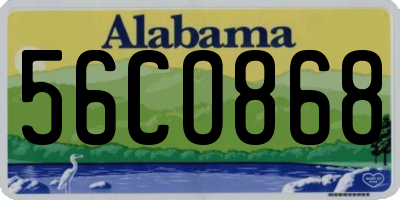 AL license plate 56CO868