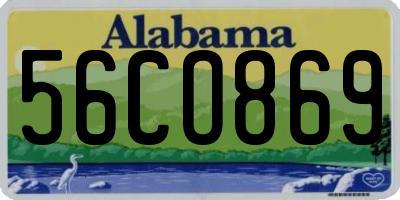 AL license plate 56CO869