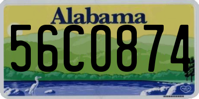 AL license plate 56CO874