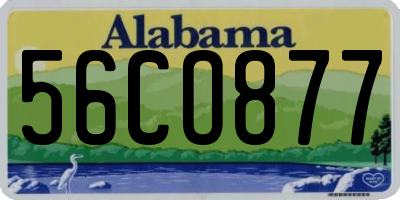 AL license plate 56CO877