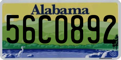 AL license plate 56CO892