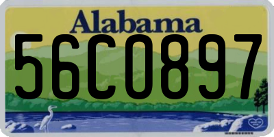 AL license plate 56CO897
