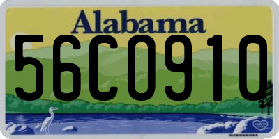 AL license plate 56CO910