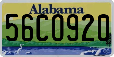 AL license plate 56CO920