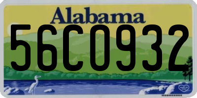 AL license plate 56CO932