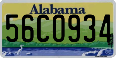 AL license plate 56CO934
