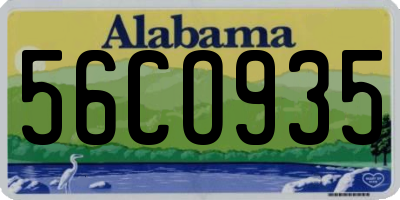 AL license plate 56CO935