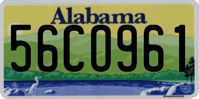 AL license plate 56CO961