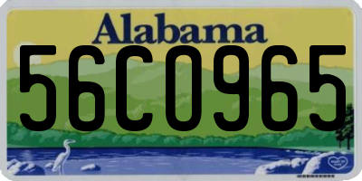 AL license plate 56CO965