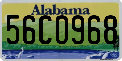 AL license plate 56CO968