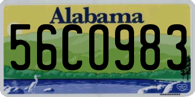AL license plate 56CO983