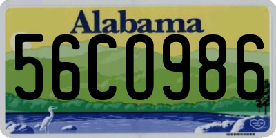 AL license plate 56CO986