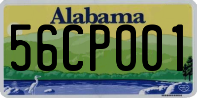 AL license plate 56CP001