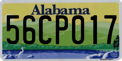 AL license plate 56CP017