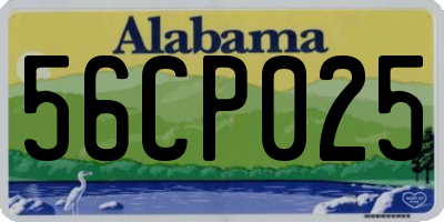 AL license plate 56CP025