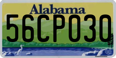 AL license plate 56CP030