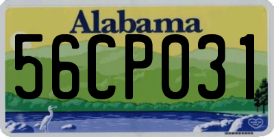 AL license plate 56CP031
