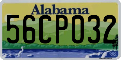AL license plate 56CP032