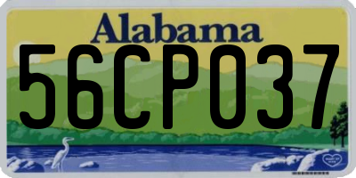 AL license plate 56CP037