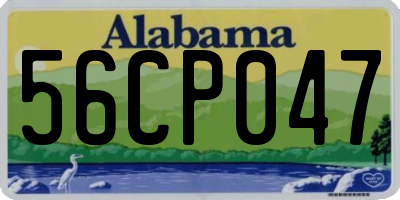 AL license plate 56CP047