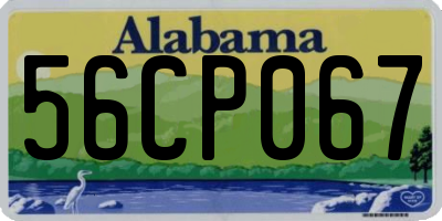 AL license plate 56CP067
