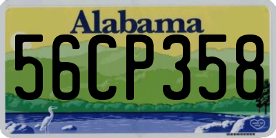 AL license plate 56CP358