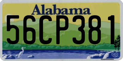 AL license plate 56CP381