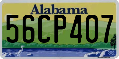 AL license plate 56CP407